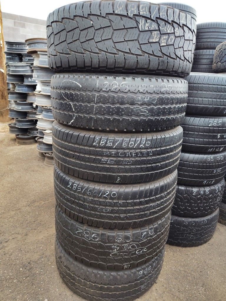 Truck Tires Size 285-60-20 Pick 4 For $100