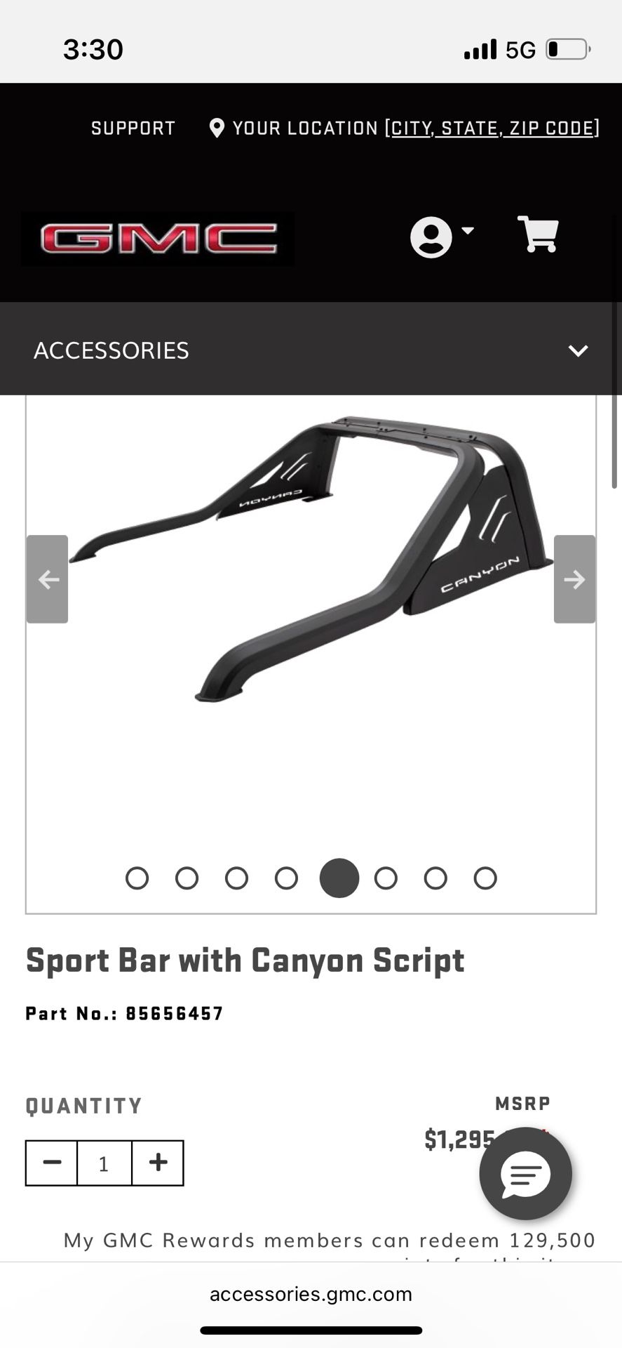 OEM GMC Sport Bar with Canyon script