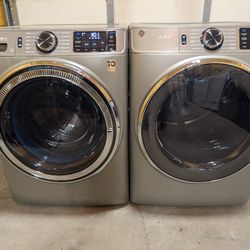 GE Ultra Large Capacity Smart Washer and Dryer.