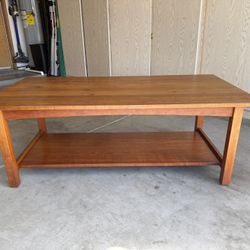 Solid Wood Two Tier Coffee Table, Like New!