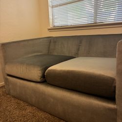 A Really Nice Short grey Sofa real Comfortable  Great Condition getting Rid Due Too Space 