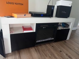 Tv stand with fireplace