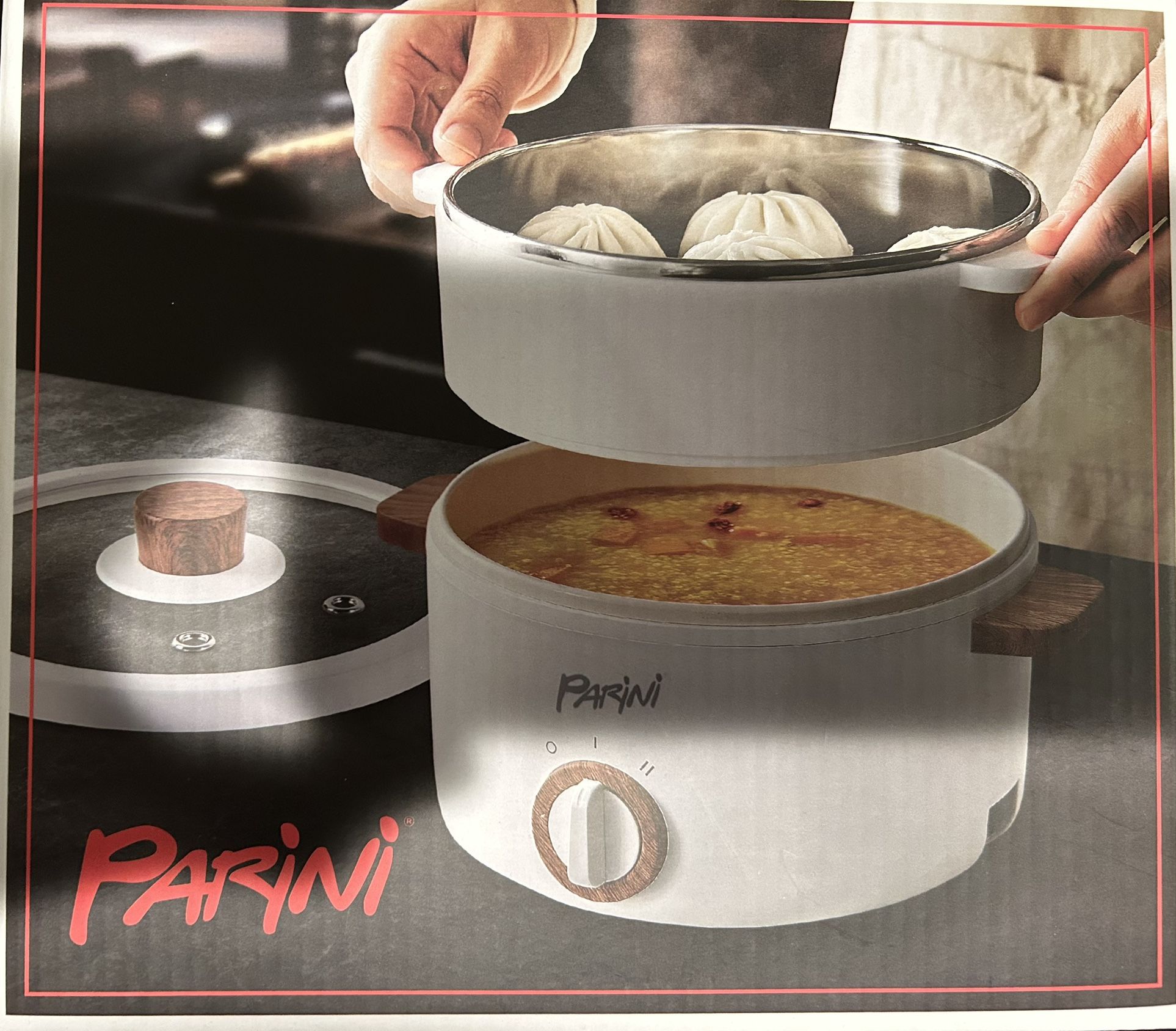 NEW 1.5L PARINI Electric Hot Pot with Steamer – $15