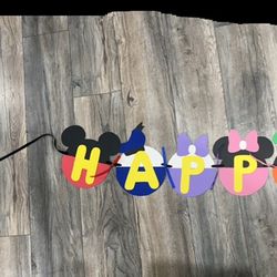 Mickey Mouse Club House Birthday Banner