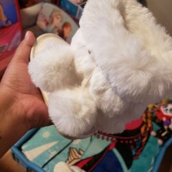 White Fur Boots For Toddler