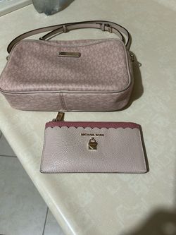 Michael Kors Pink Crossbody Bag and Wallet Set