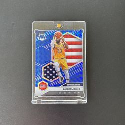 2020-21 Panini Mosaic - National Pride LeBron James #247 Blue Prizm /99