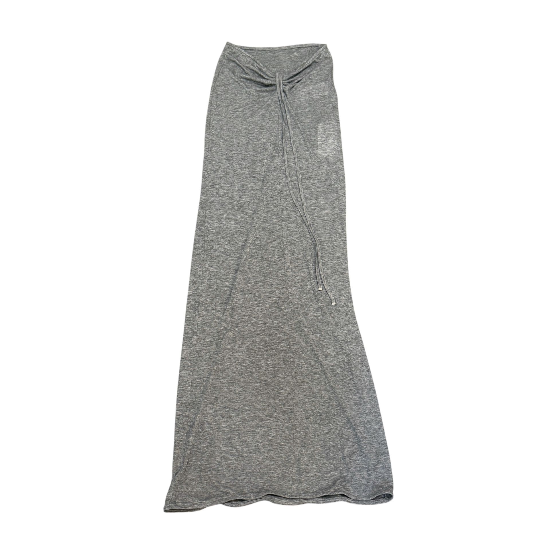 Gray Cotton Maxi Skirt
