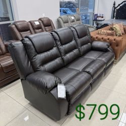 VACHERIE CHOCOLATE RECLINING SOFA
