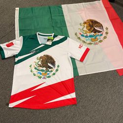 Playera de Mexico con bandera grande