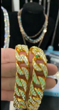 Iced Out Gold Cuban Link Chain