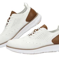 SVNKE Men's Fashion Dress Shoes Casual Oxfords Sneakers Business Breeze Tennis Comfortable Breathable Lightweight Walking White 9