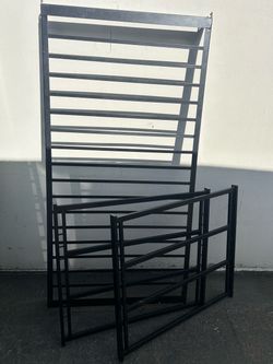 Twin bed, metal frame