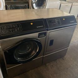 Stainless Steel Front Load Speed Queen Washer 