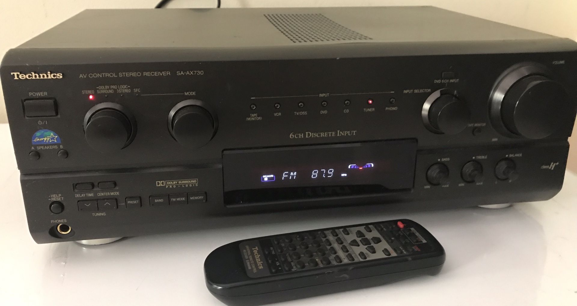 Technics SA AX730 5.1 Channel 500 Watt Receiver with Remote Bundle