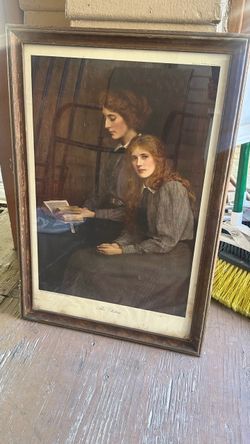 "The Sisters" Vintage Framed Art Print