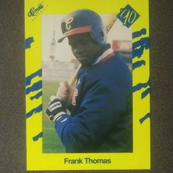1990 Classic Frank Thomas Chicago White Sox #T93 Rookie Yellow HOF Hall Of Fame The Big Hurt Baseball Card Vintage Collectible Sports MLB