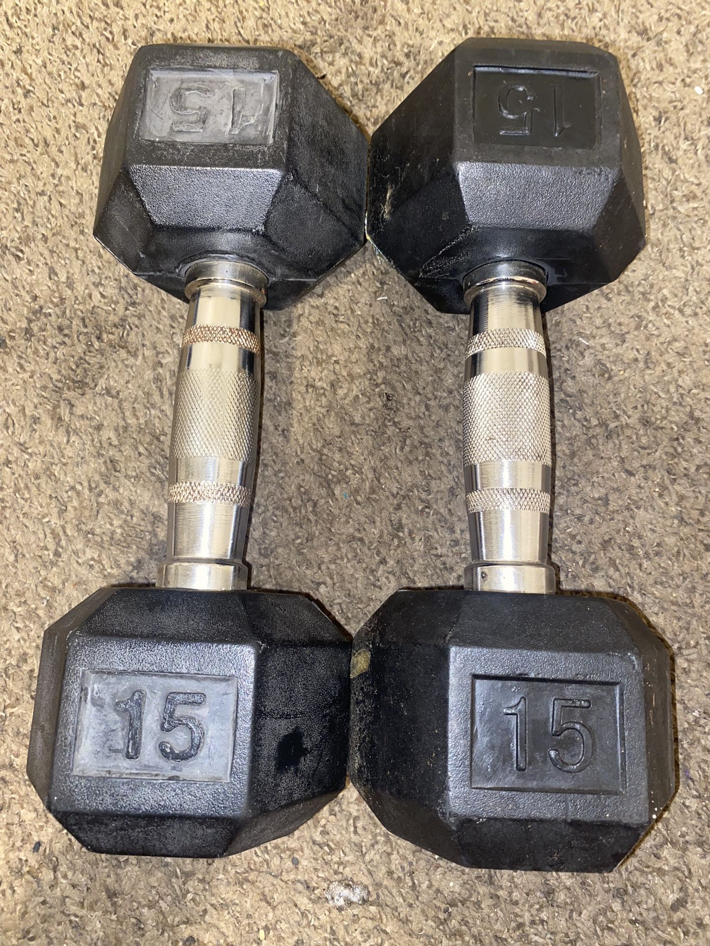 15LB DUMBBELLS (used)