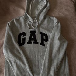 GAP Gray Logo Pullover Cotton Hoodie 