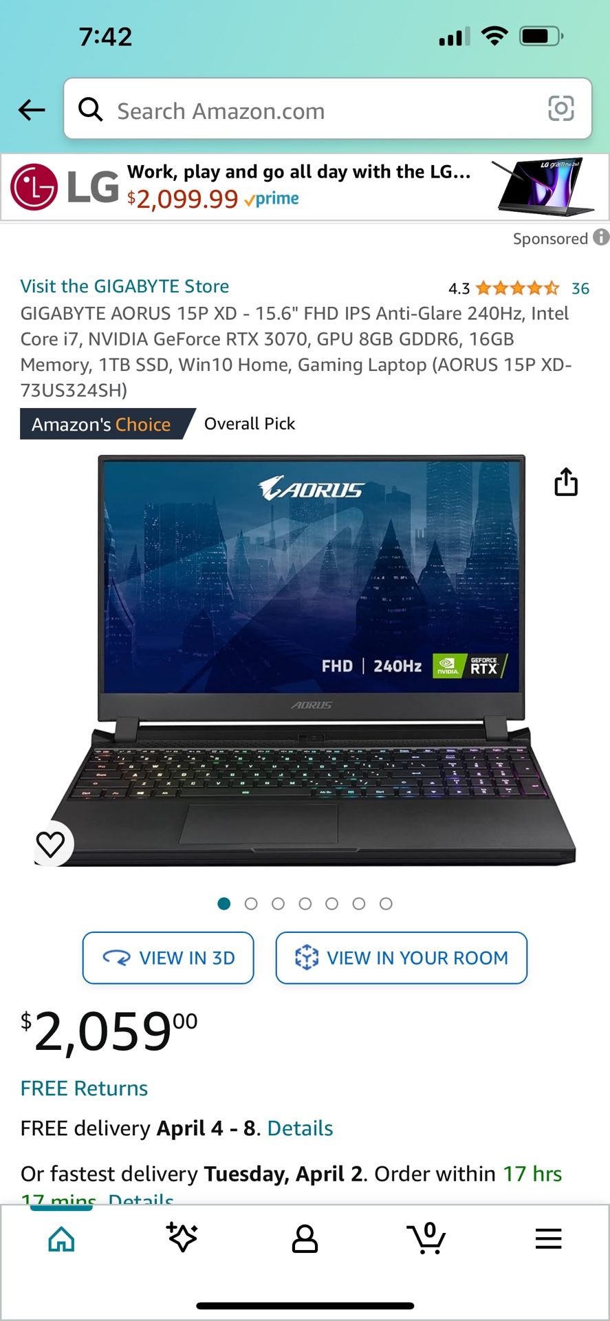 240Hz Gaming Laptop 