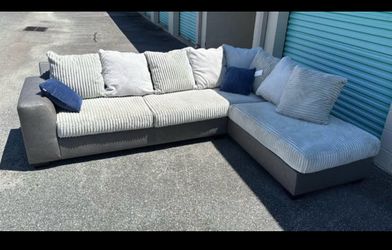 Grey L shaped sectional