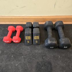 3lb, 5lb and 10lb Neoprene Dumbbells--