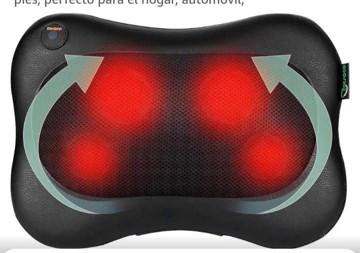 Masageador De Cuello Y Espalda Con Calor Almuada De Masaje  Electrónico 