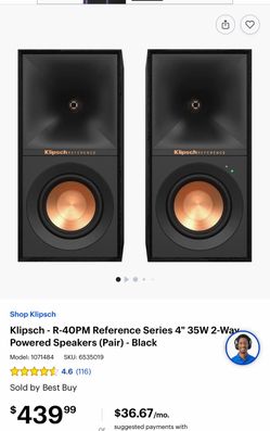 Klipsch R-40PM Reference Powered Speakers Pair