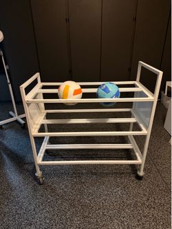 Heavy duty rolling basketball volleyball cart
