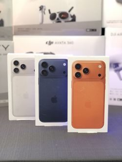  iPhone 17 Pro Max UNLOCKED, Cosmic Orange, Silver, Deep Blue