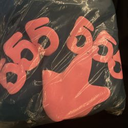 Blue & Pink Sp5der Hoodie 