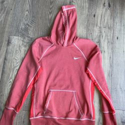 Nike Hoodie Sweatshirt Adult M Red Pullover Hooded Swoosh Casual Gym Womens