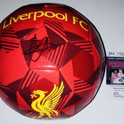 SAMI HYYPIA SIGNED AUTOGRAPHED LIVERPOOL FC SOCCER BALL FUTBOL LEGEND JSA COA #3