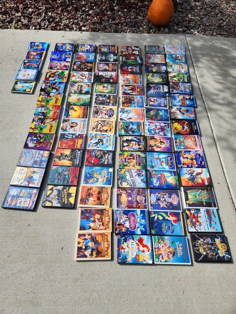 cartoon DVD - 85 pcs
5 blurays included
most are Disney
all for $50