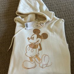 New! Disney Micky Mouse Hooded Sweatshirt - Size M