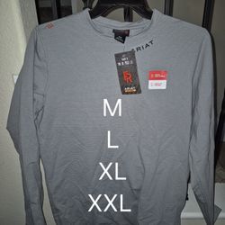 ARIAT FRC DRI FIT GREY PULL OVER SHIRTS 