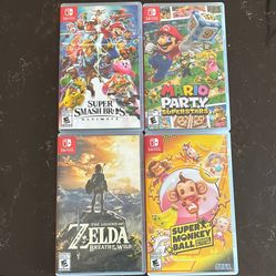 Nintendo Switch Game Bundle – Smash Bros, Zelda, Mario Party + More