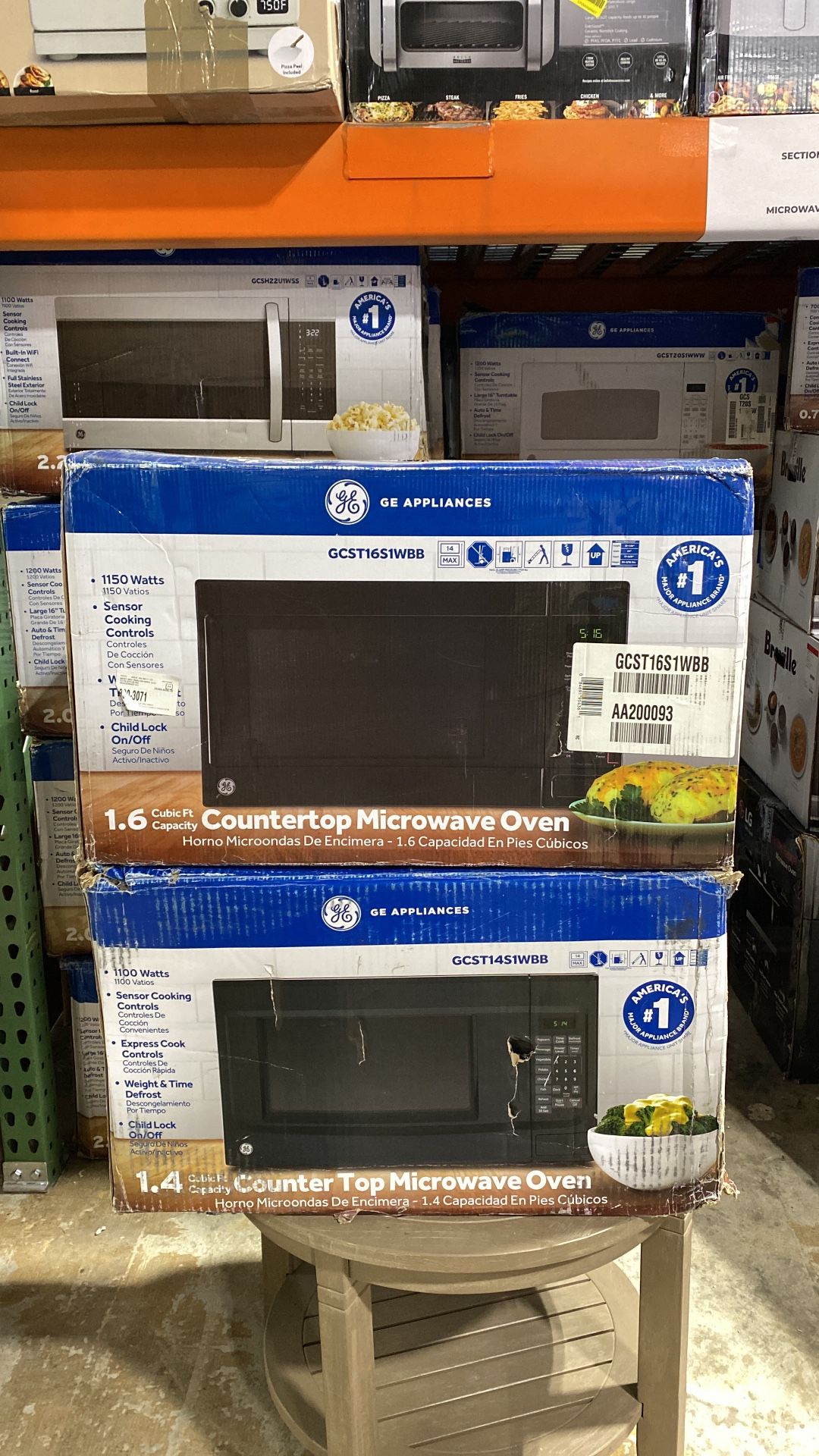 GE 1.6 Cu. Ft. Capacity Countertop Microwave Oven 5 pcs $188