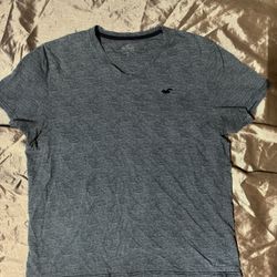 Hollister Shirt Mens XL blue Gray Short Sleeve Casual Must-Have Collection Crew