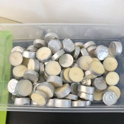 Packs of 100 old Tea Light Candle wedding party birthday white wax table tealight.  