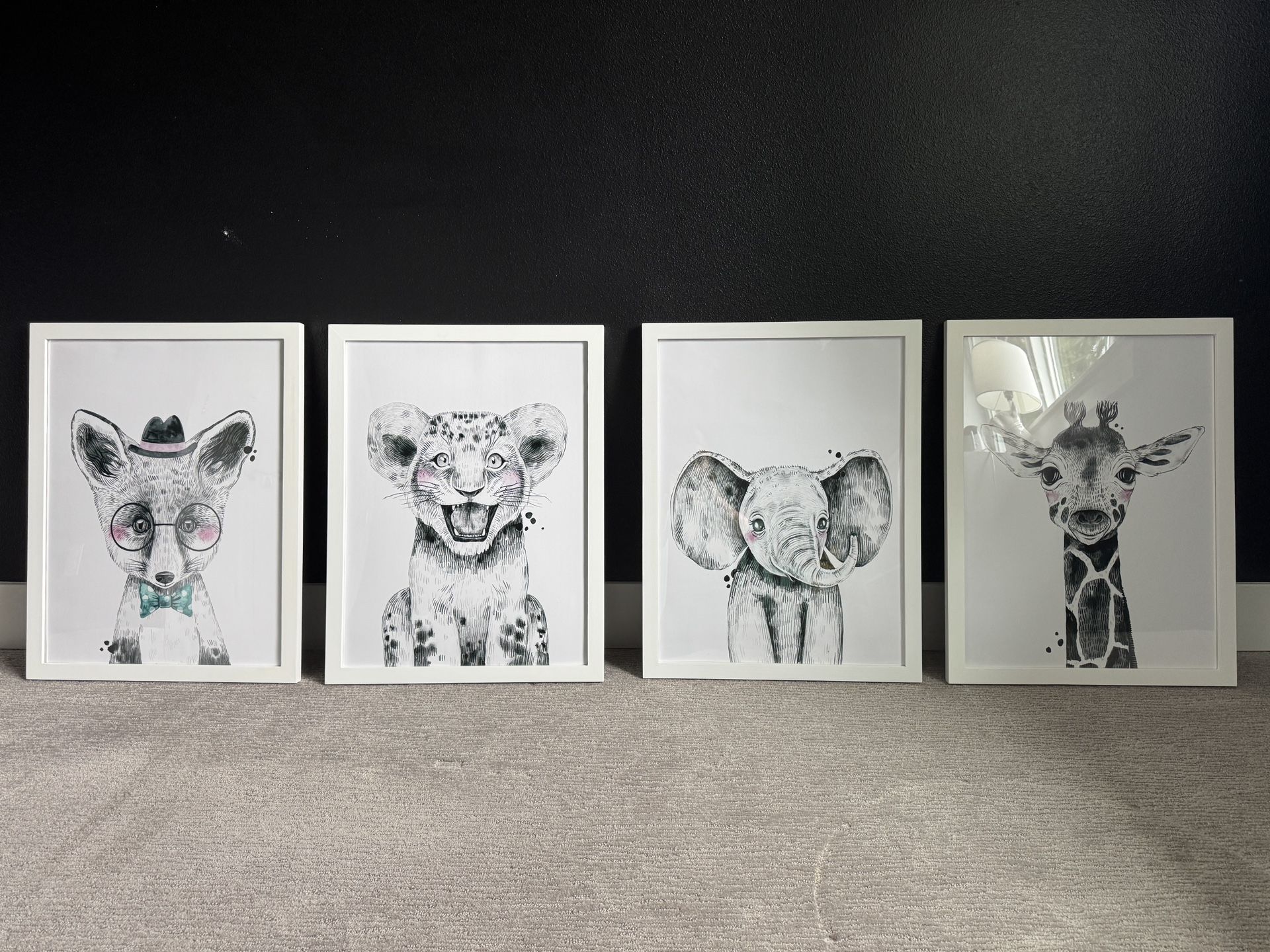 Nursery Poster Prints of Cute Baby Animals