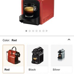 Nespresso Inissia Red Espresso Coffee Machine