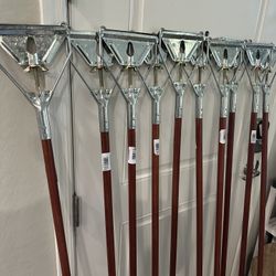 Quick Change Metal Head Wooden Mop Stick