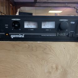 Gemini P-801 Fan Cooled Stereo Power Amplifier 