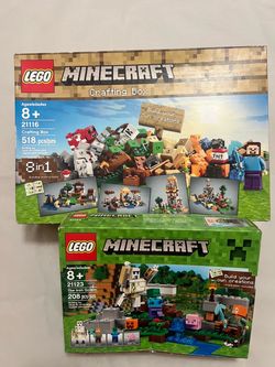 LEGO Minecraft 21116 Crafting Box & 21123 The Iron Golem Sets
