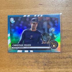 2023 BIG LEAGUE CHRISTIAN YELICH BLUE FOIL CARD