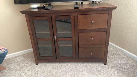 Entertainment center- dark wood