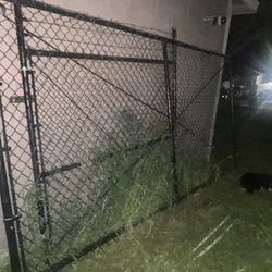 Fencing And Two Big Gates You Can Drive A Care Threw And 5 Bundles Of. 6ft Times 50 Perfectly Preserved Galvanized Chain link Fence 