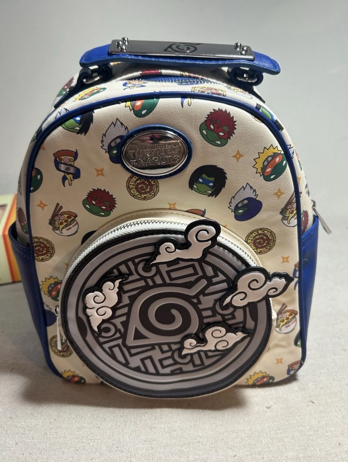 Nickelodeon Teenage Mutant Ninja Turtles x Naruto Mini Backpack Beige Purse NWOT