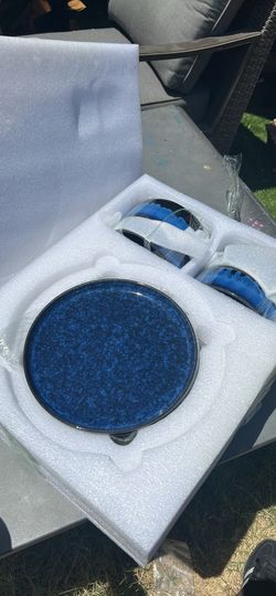 vancasso Starry Stoneware Glossy Glaze 12 pc Dinnerware Set